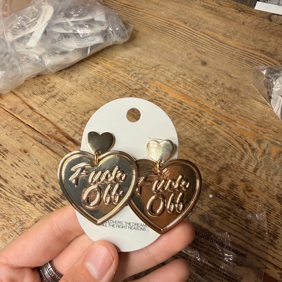 8 Other Reasons Gold Heart Earrings - Picture 3 of 4